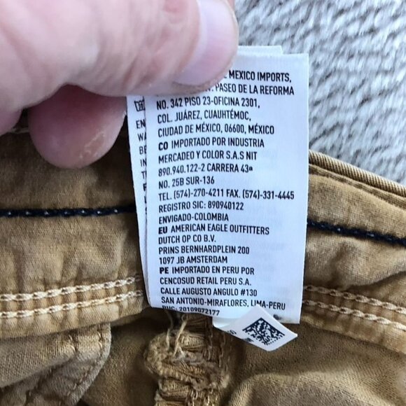 American Eagle Mens Shorts Size 32 Khaki Chino Casual Slim Next Level Flex - Picture 11 of 14